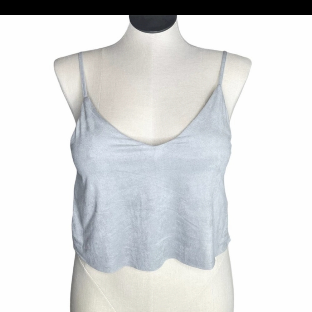 Forever 21 L cropped faux suede cami NWT